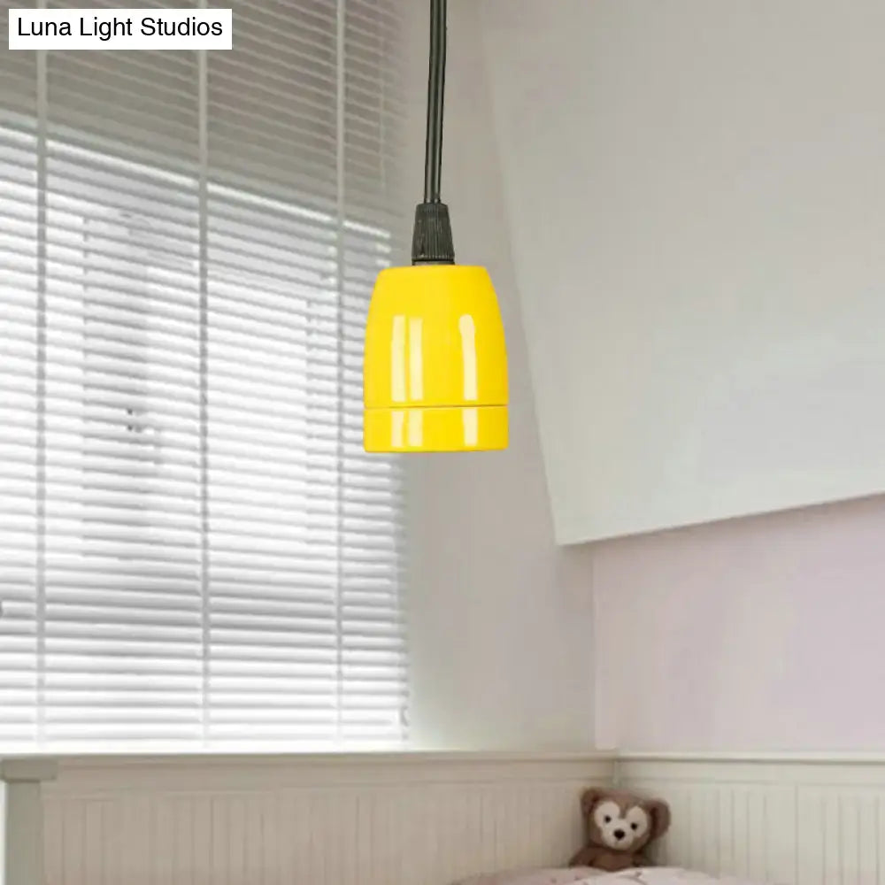Retro style red ceramic pendant light – kitchen hanging fixture