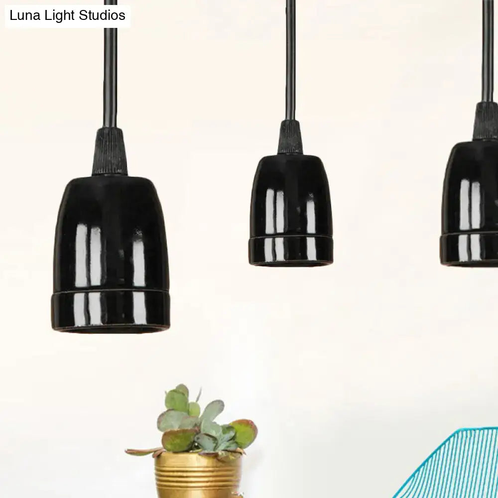 Retro style red ceramic pendant light – kitchen hanging fixture