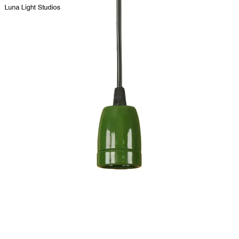 Retro style red ceramic pendant light – kitchen hanging fixture