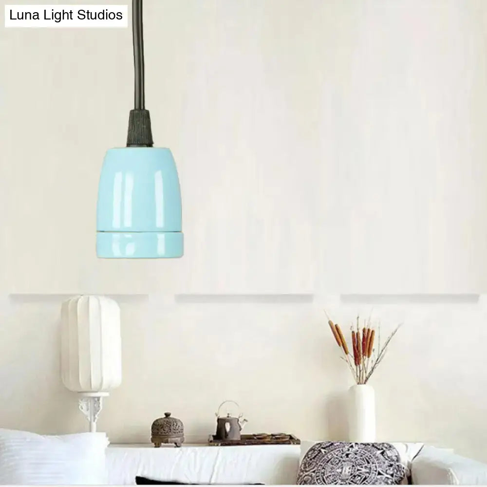 Retro style red ceramic pendant light – kitchen hanging fixture
