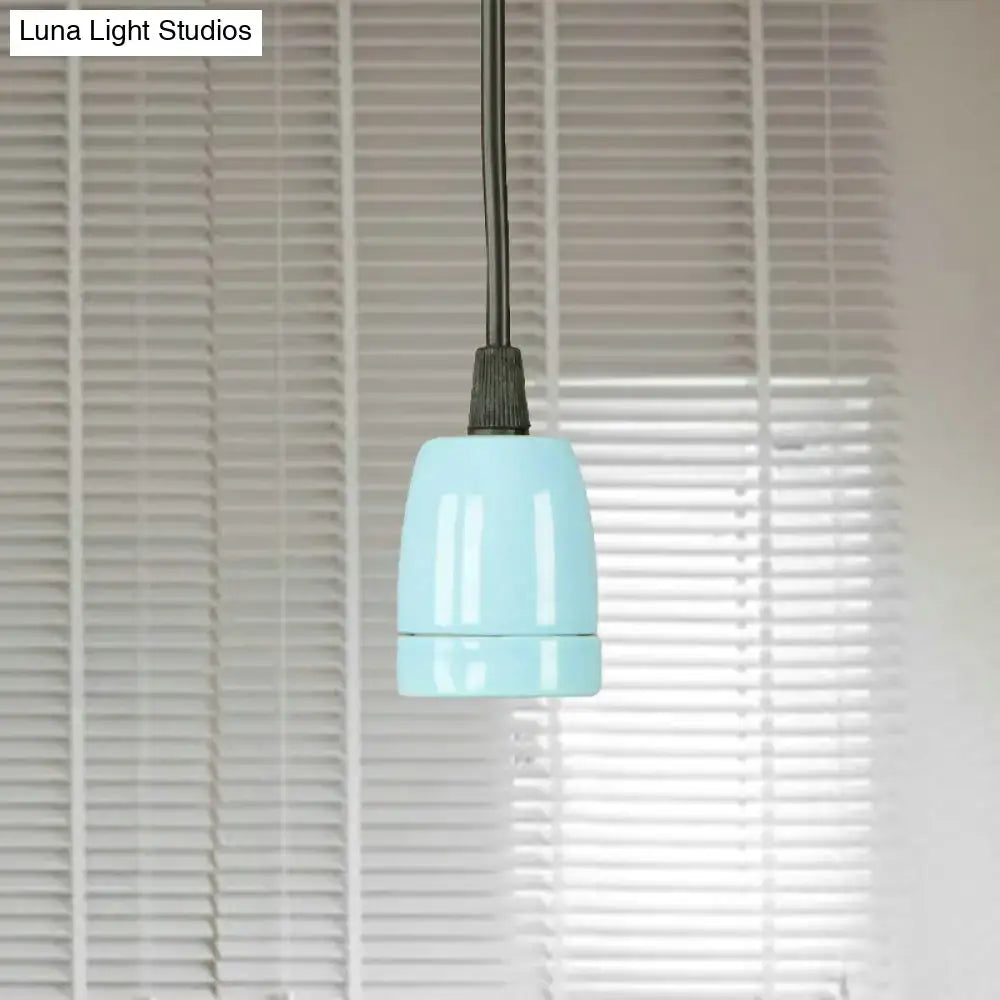 Retro style red ceramic pendant light – kitchen hanging fixture