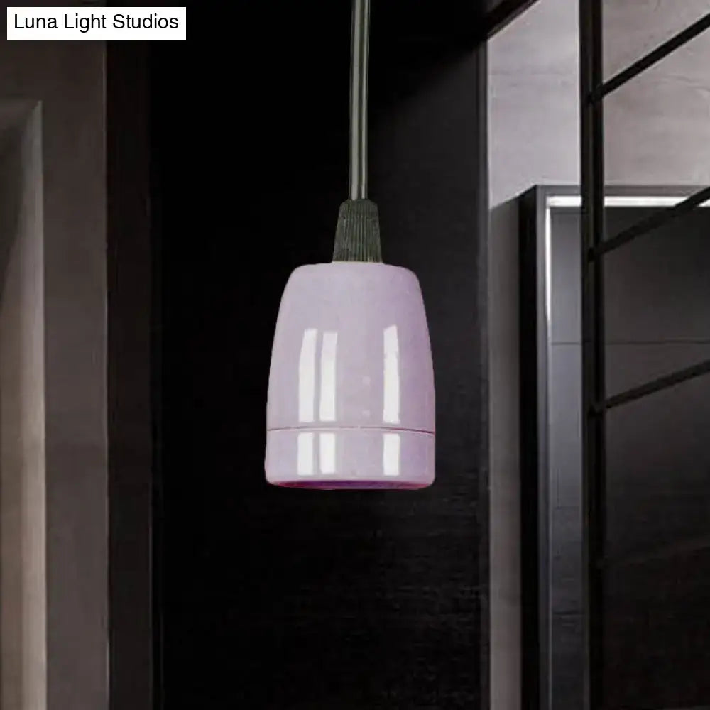 Retro style red ceramic pendant light – kitchen hanging fixture