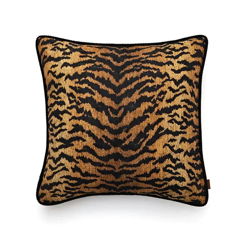 Retro teal velvet garden scene cushion covers living room tassels