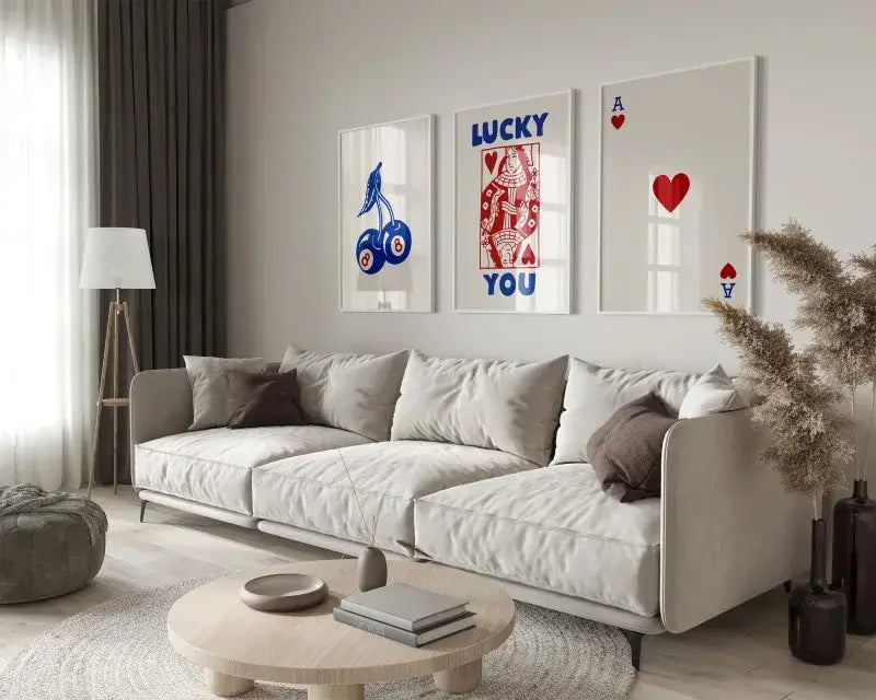 Retro queen theme beige wall art posters bedroom decor