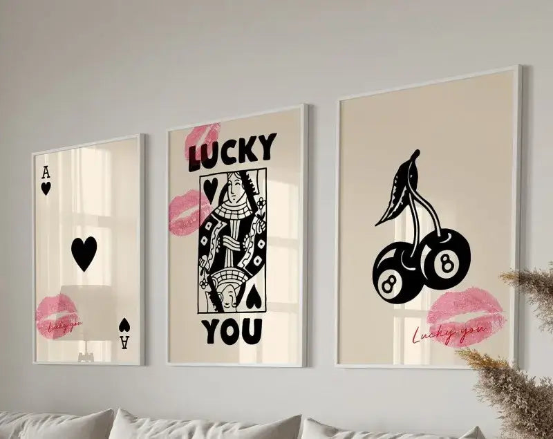 Retro queen theme beige wall art posters bedroom decor