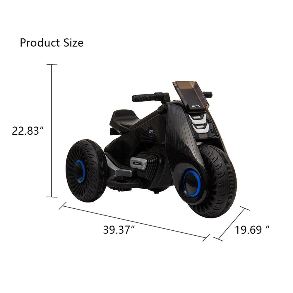 Rev Up the Fun: 6V Electric Ride-On Motor Bike for Kids with Double Drive and Music - 3 Wheels