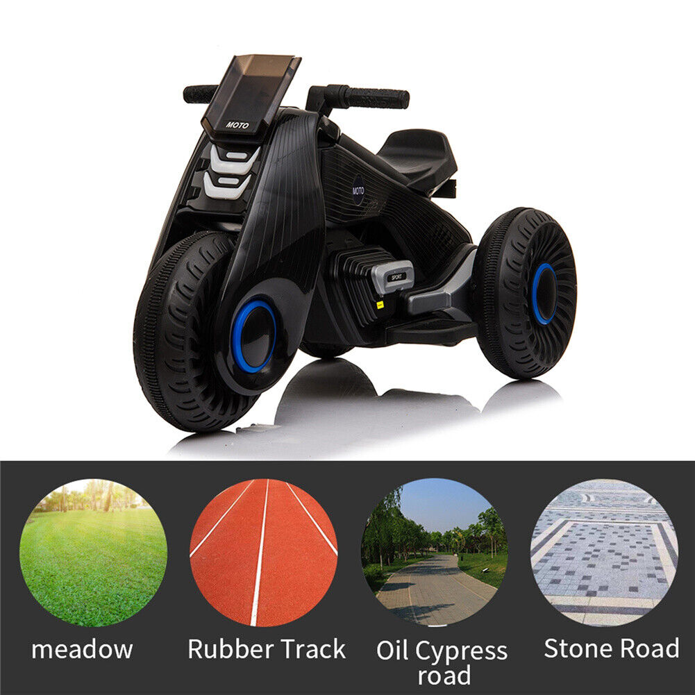Rev Up the Fun: 6V Electric Ride-On Motor Bike for Kids with Double Drive and Music - 3 Wheels