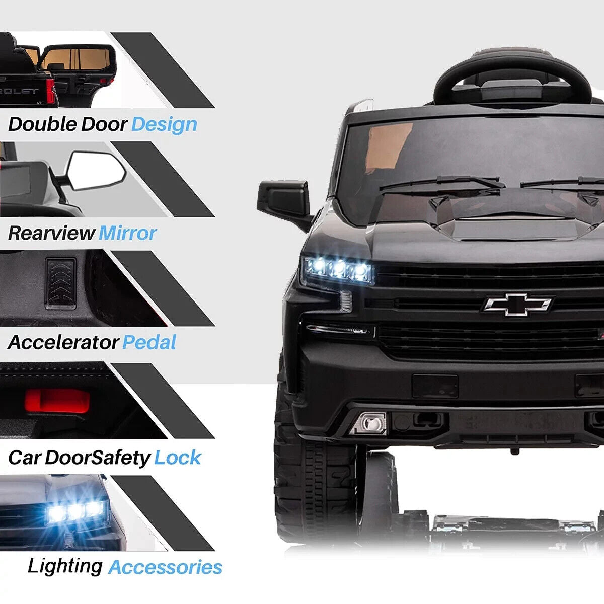 Rev Up the Fun with the Funtok Chevrolet Silverado 12V Electric Ride-On Car for Kids