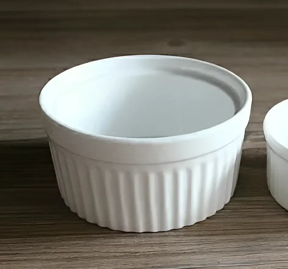 Ribbed colorful ceramic baking bowl kitchen dessert ramekin set