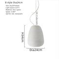 Ribbed off-white glass cocoon pendant light for dining room