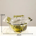 Ribbed olive green glass vase set dining room plant hydroponics