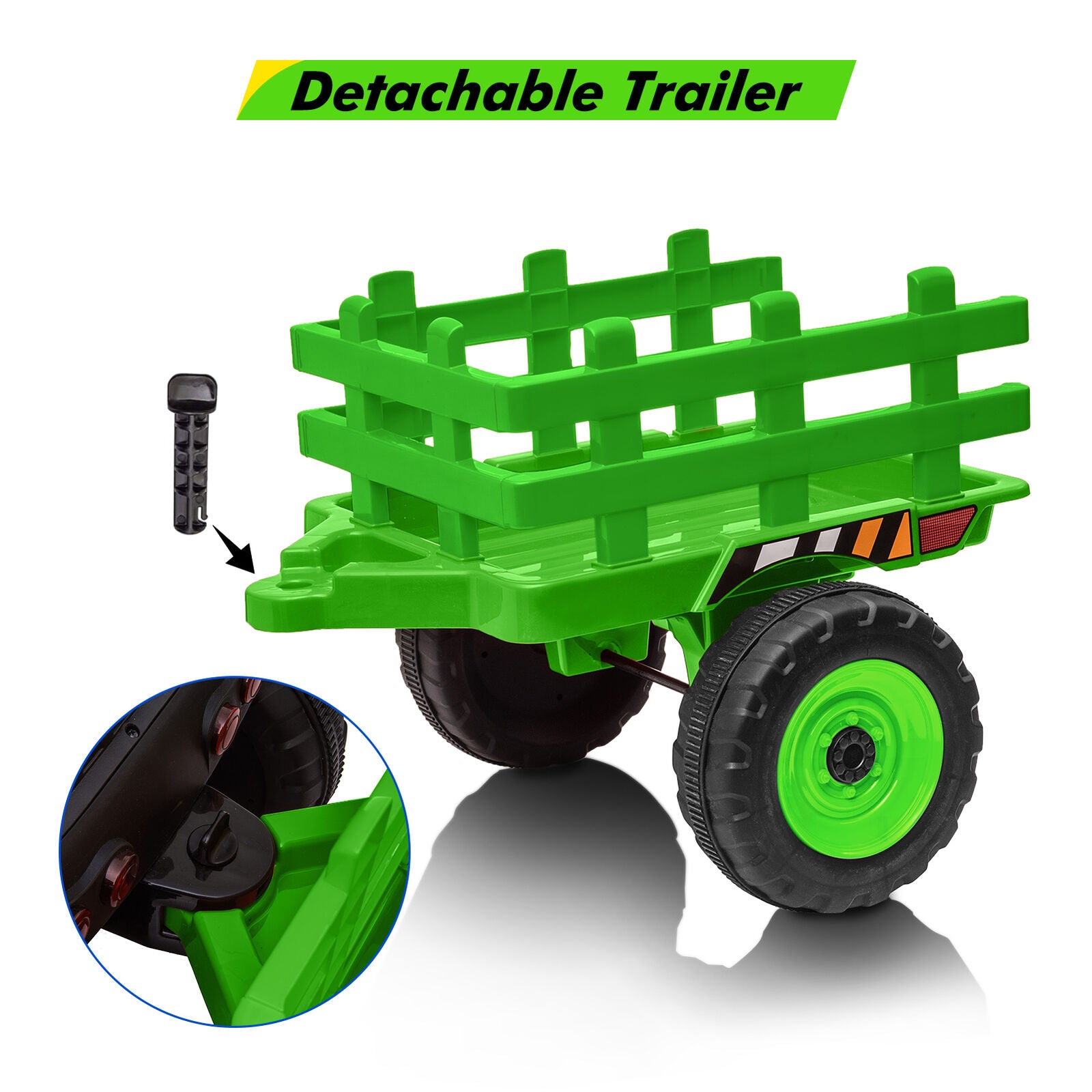 Ride-On Electric Tractor with Trailer for Toddlers - Remote Controlled