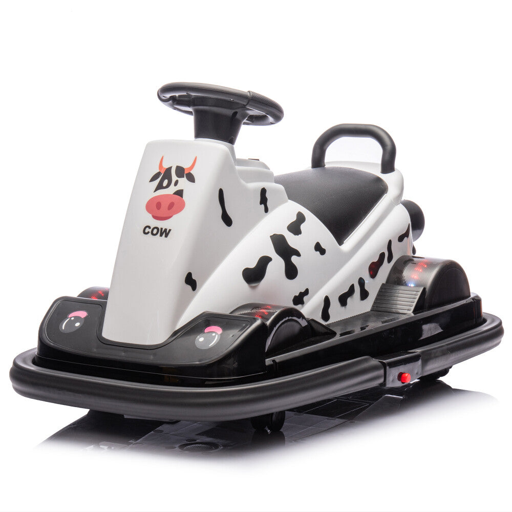 Ride-On Motorized Bumper Car with Integrated System and Cute Design for Ages 3-5