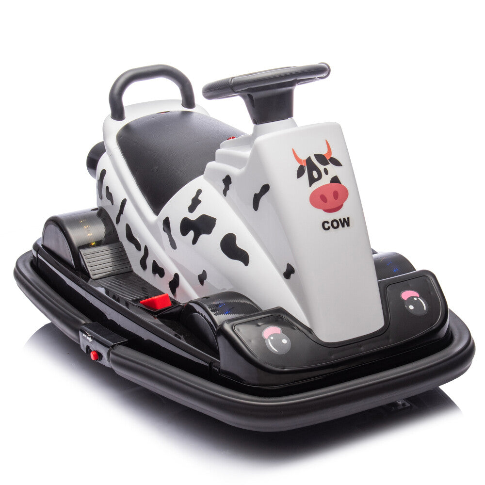 Ride-On Motorized Bumper Car with Integrated System and Cute Design for Ages 3-5