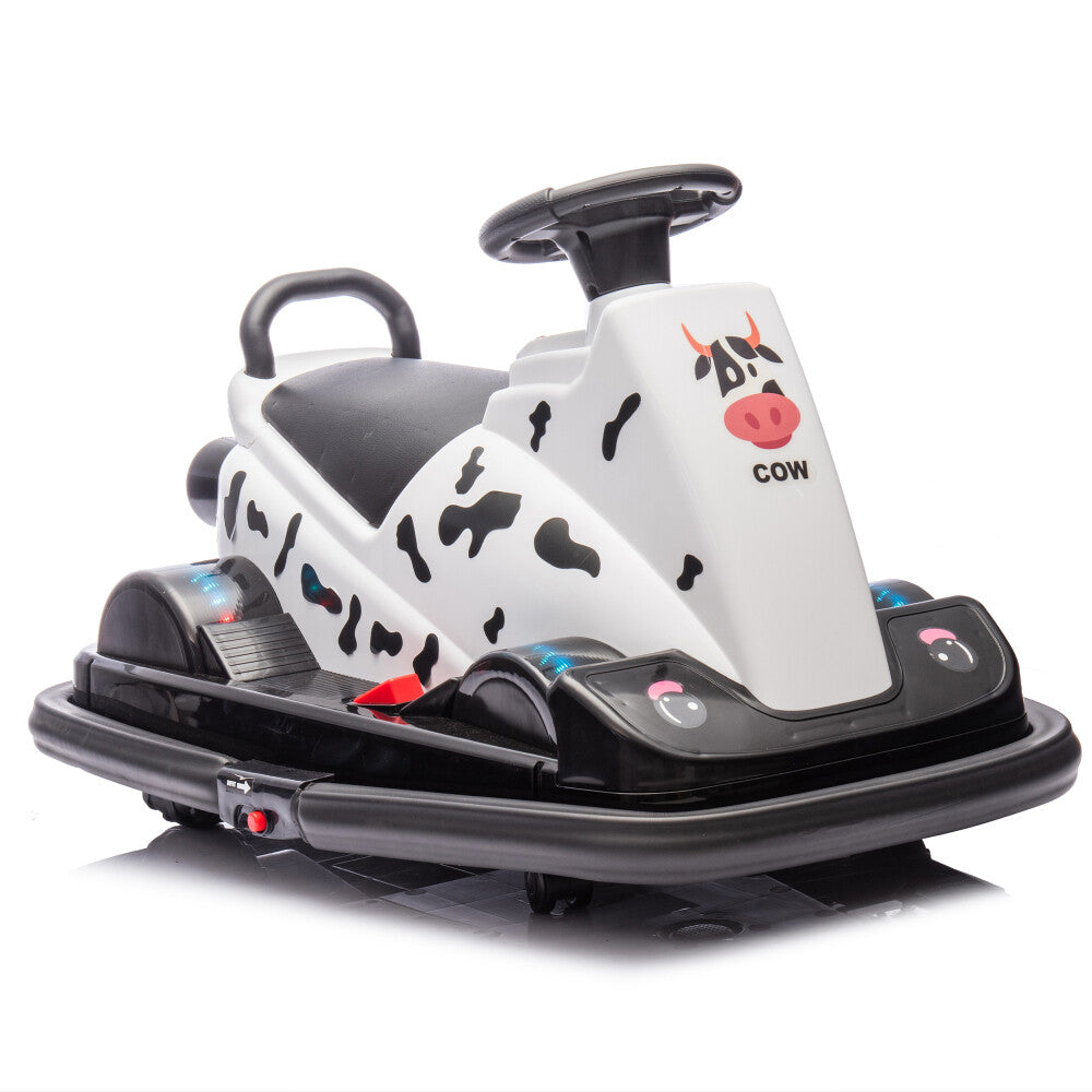 Ride-On Motorized Bumper Car with Integrated System and Cute Design for Ages 3-5