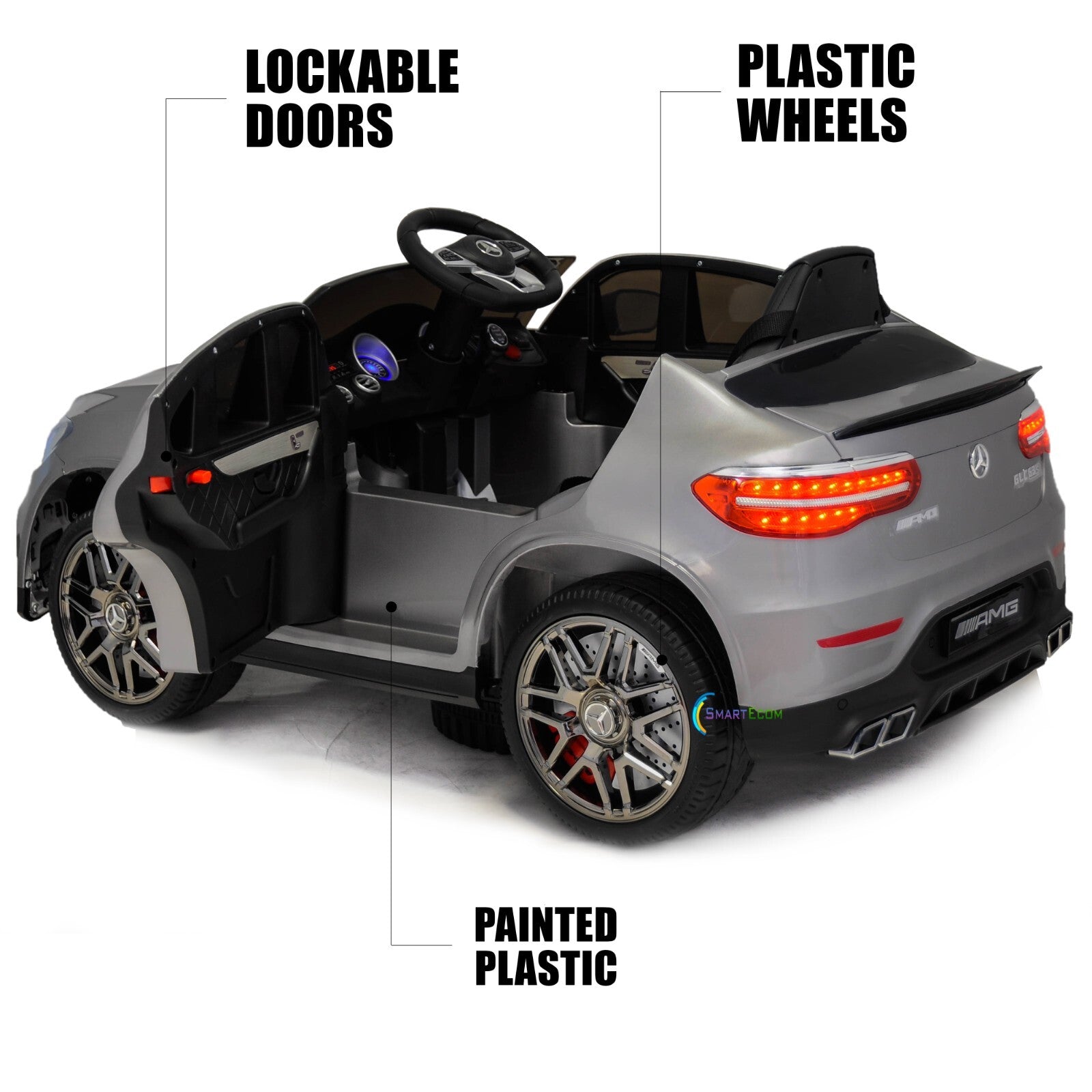 12V One-Seater Ride-On Car with Remote Control and MP3 – Licensed Mercedes-Benz, Multiple Colors