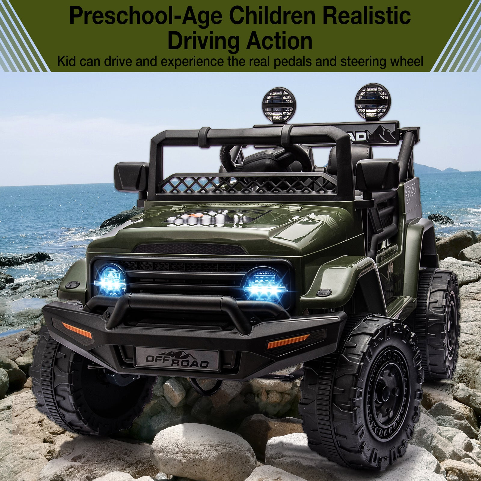 12V Electric Ride-On Truck Car with Parent Remote Control