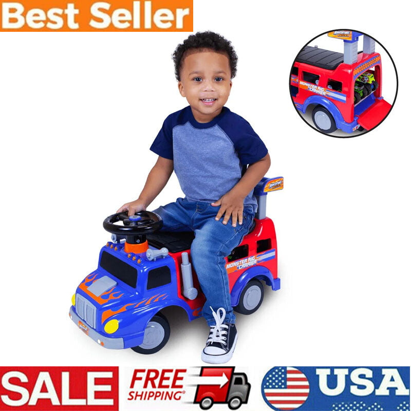 Ride-On Toy Bike Carrier for Kids 1-3 Years, Supports Up to 44 lbs
