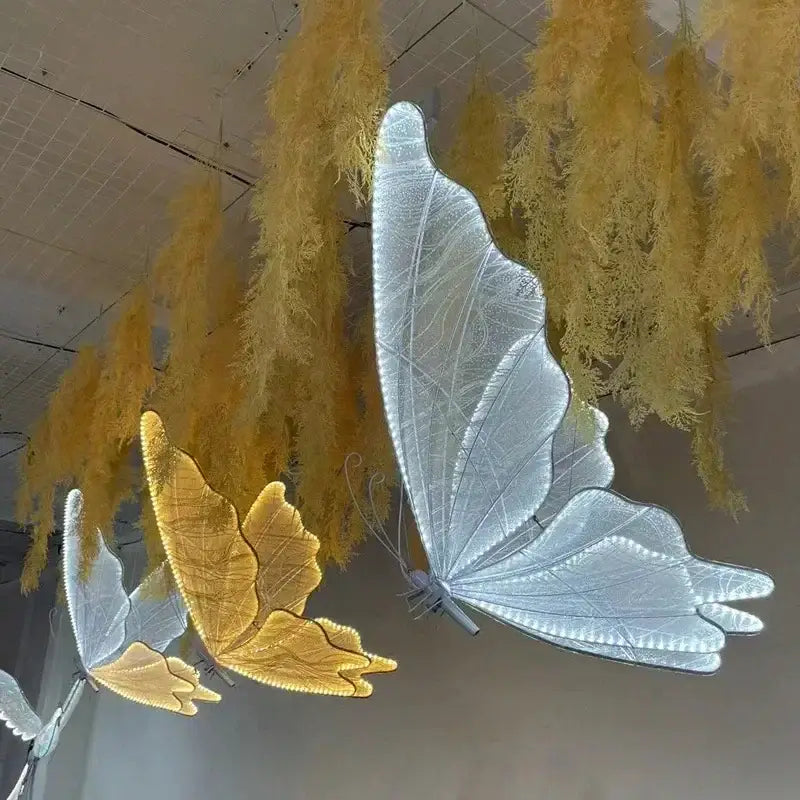 Romantic white & gold butterfly wedding decoration floor lamp