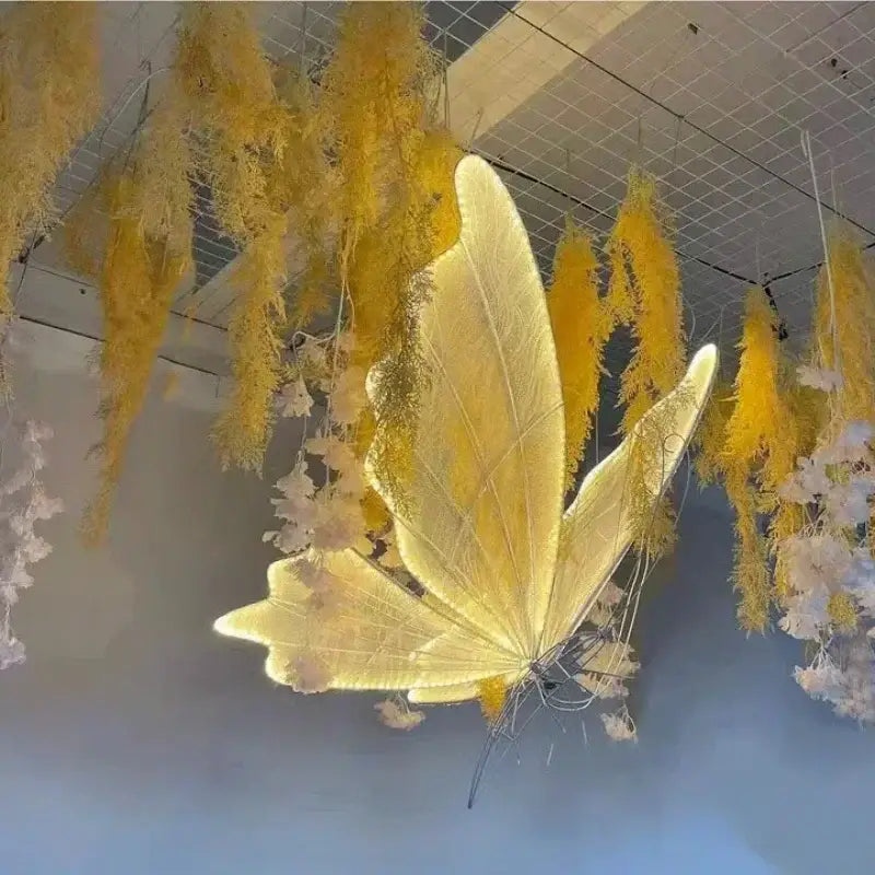 Romantic white & gold butterfly wedding decoration floor lamp