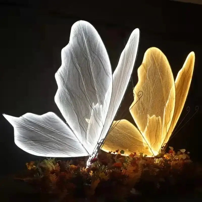 Romantic white & gold butterfly wedding decoration floor lamp