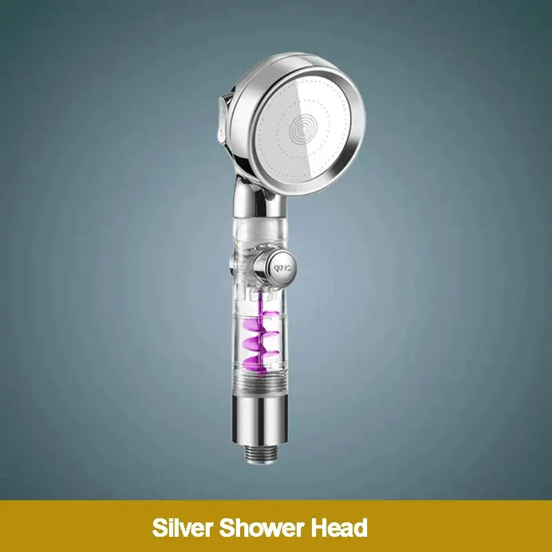 Rose gold high pressure shower head with filter for bathroom