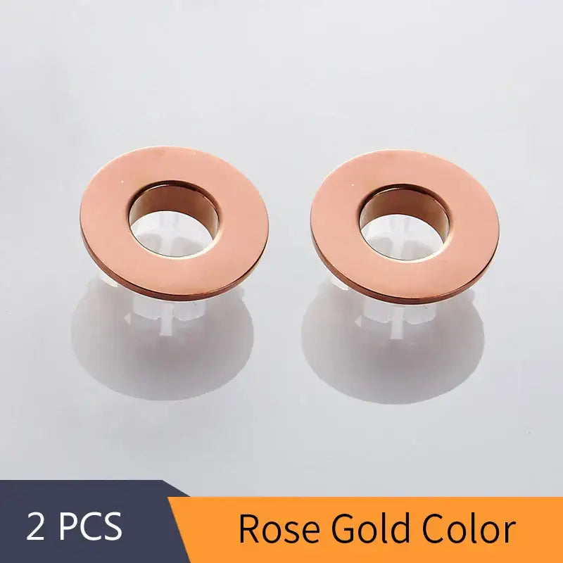 Round brass sink overflow cover set kitchen and bathroom inserts