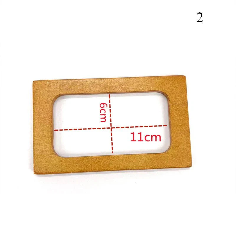 Round D-shaped Rectangle Wooden Bag Handles