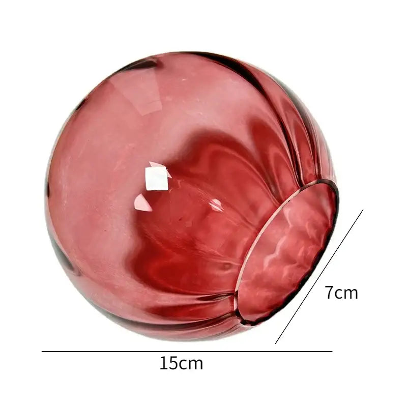 Ruby red swirl glass ball pendant lamp living room decor