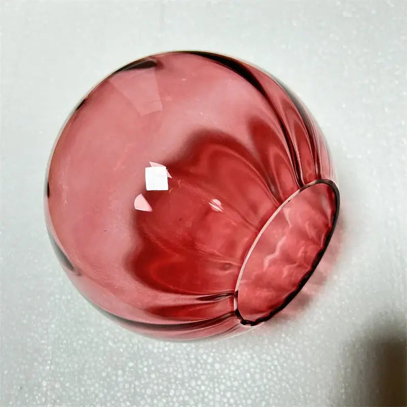 Ruby red swirl glass ball pendant lamp living room decor