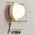 Rustic beige travertine base led wall light bedroom sconce