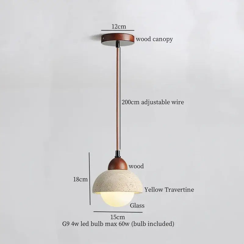 Rustic brass and ceramic glass ball led pendant light dining room
