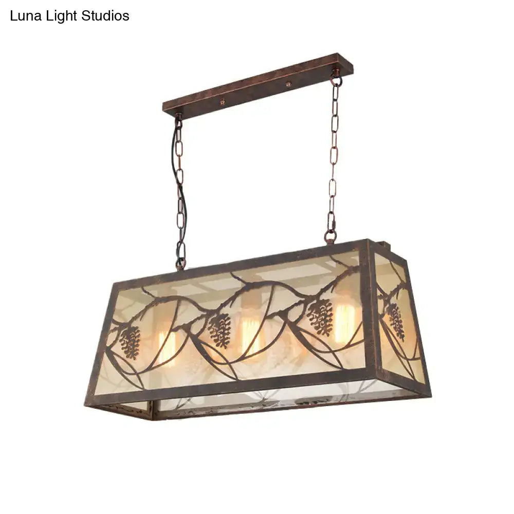Rustic grapevine metal island light fixture kitchen pendant light