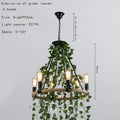 Rustic green leaf chandelier butterfly rope light for bar dining room