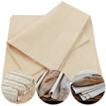 Rustic off-white linen flax cloth baking mat kitchen tool set