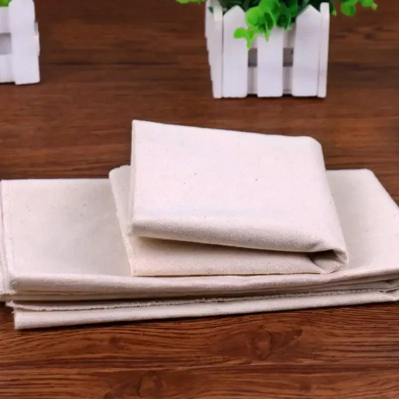 Rustic off-white linen flax cloth baking mat kitchen tool set