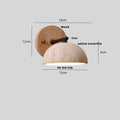 Rustic wood and concrete canopy led wall light bedroom sconce
