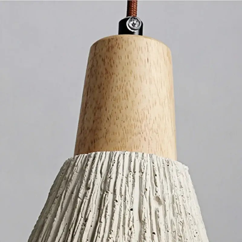 Rustic wood and gray wall light fixture bedroom sconce with pull chain