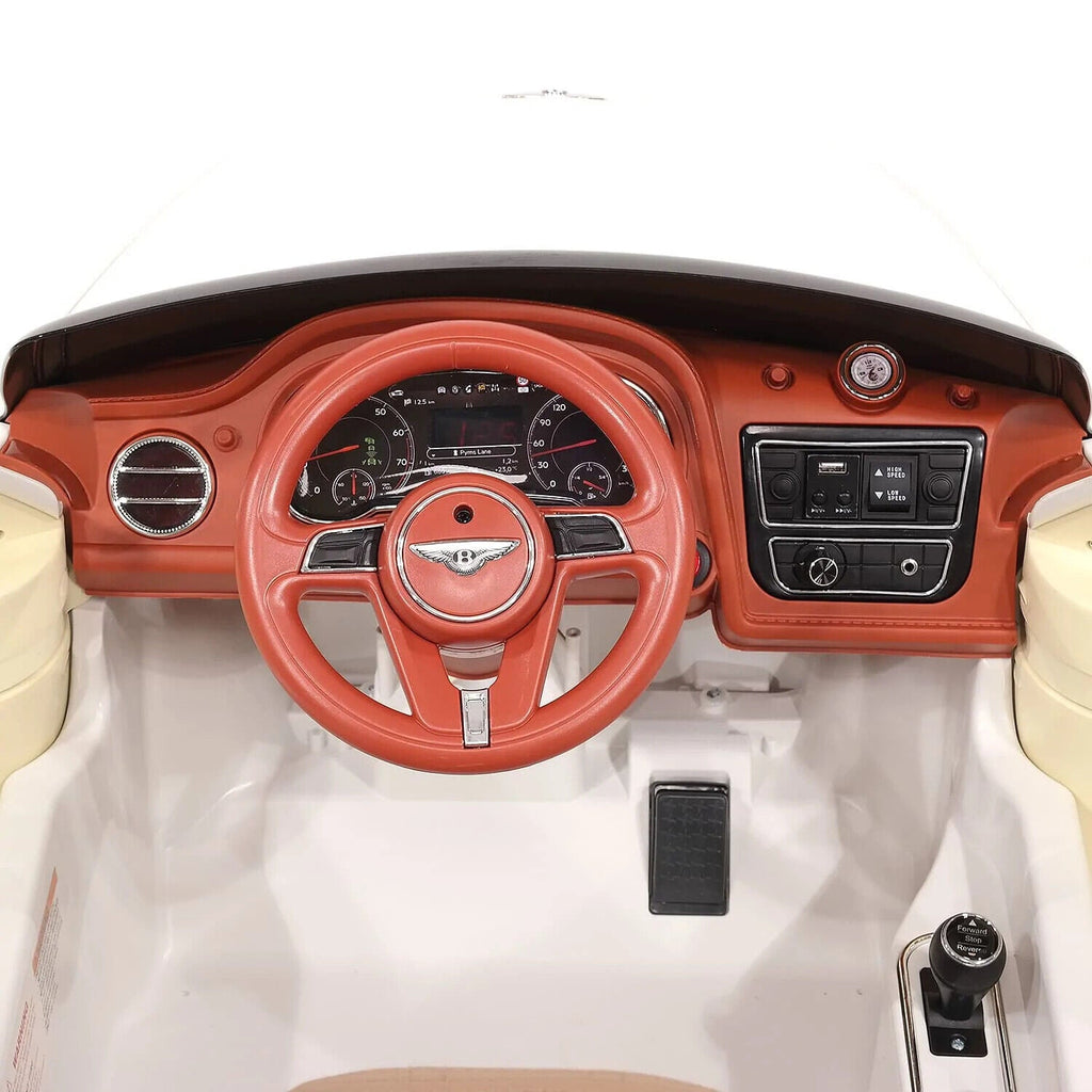 LICENSED BENTLEY BENTAYGA 12V CHILD'S RIDE-ON TOY SUV WITH EVA RUBBER WHEELS, TWIN MOTORS, AND REMOTE CONTROL ACCESS.