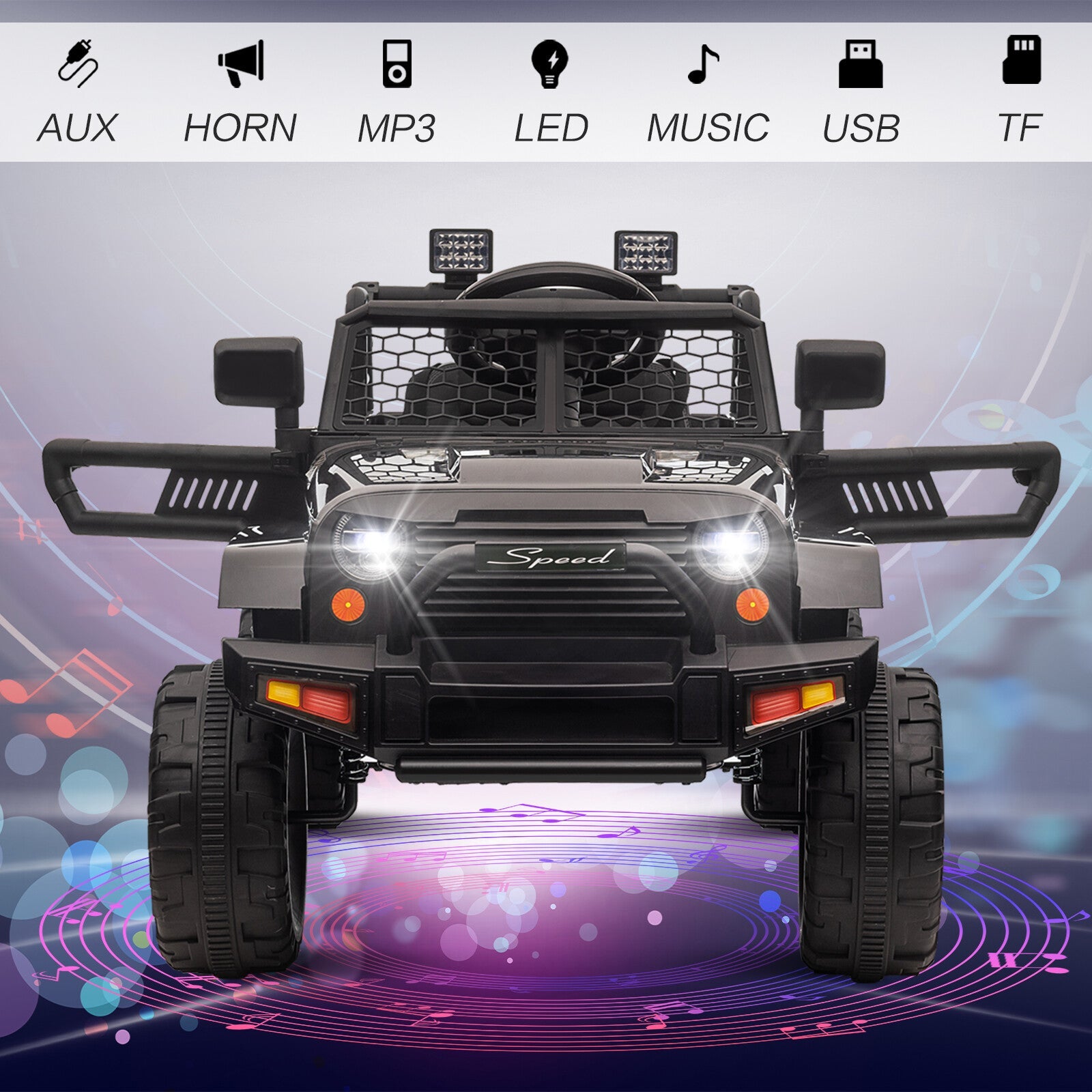 12V Battery-Powered Kids Ride-On Off-Road Truck Toy with Parent Remote Control