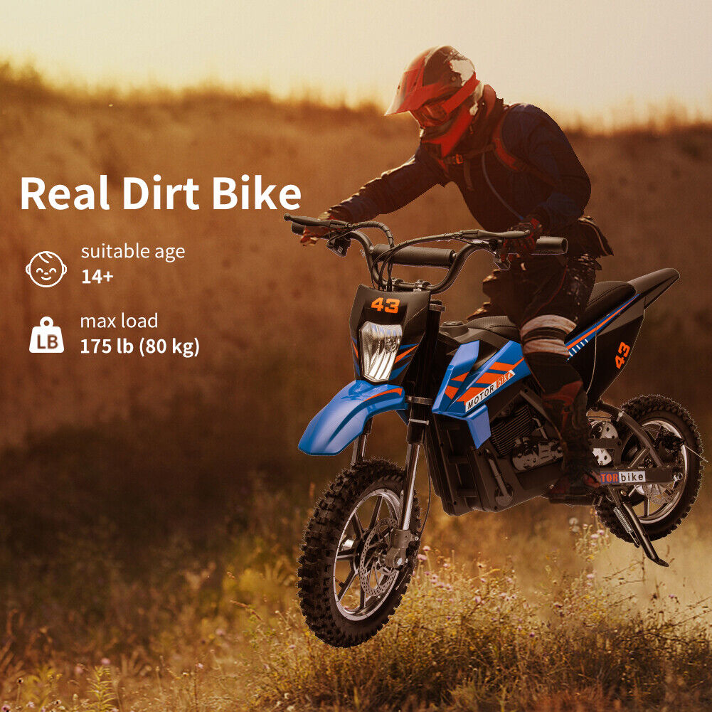Powerful 36V Electric Dirt Bike for Kids with Variable Speed up to 15.5MPH