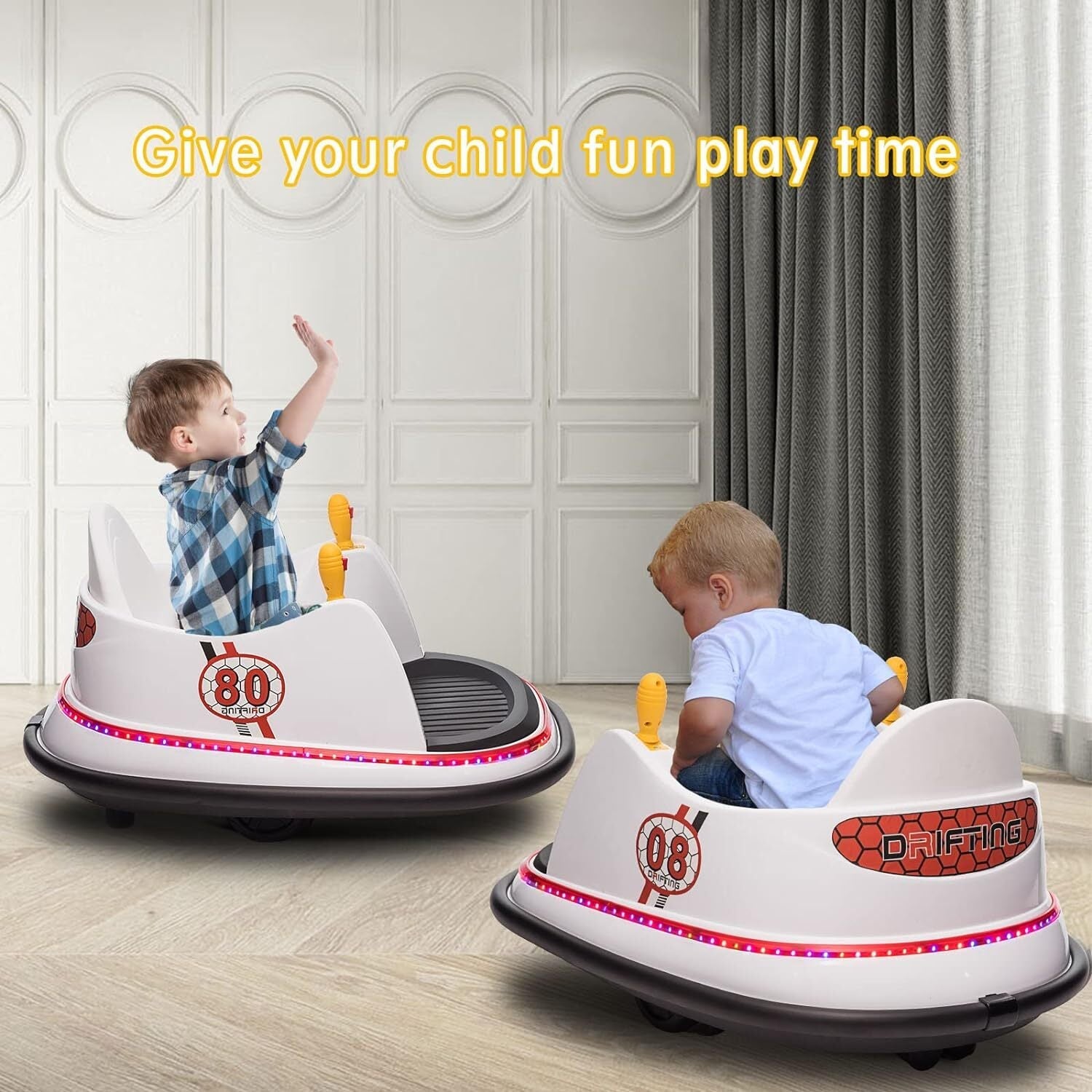 6V Electric Ride-On Bumper Car with Remote Control for Kids and Toddlers