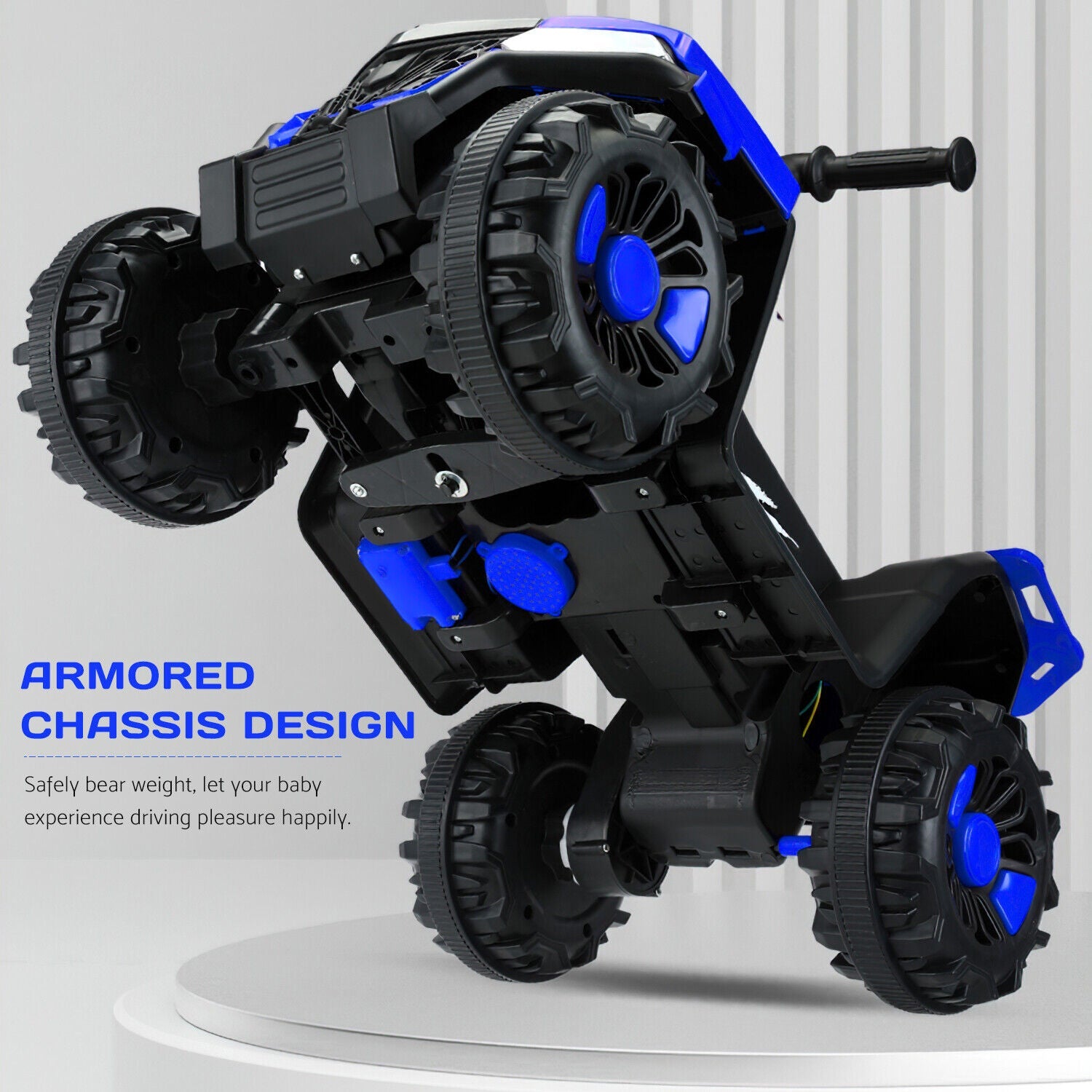 Electric ATV Ride-On Car with MP3 Player and LED Lights - 6V Battery Powered, 4-Wheeled Beach Cruiser