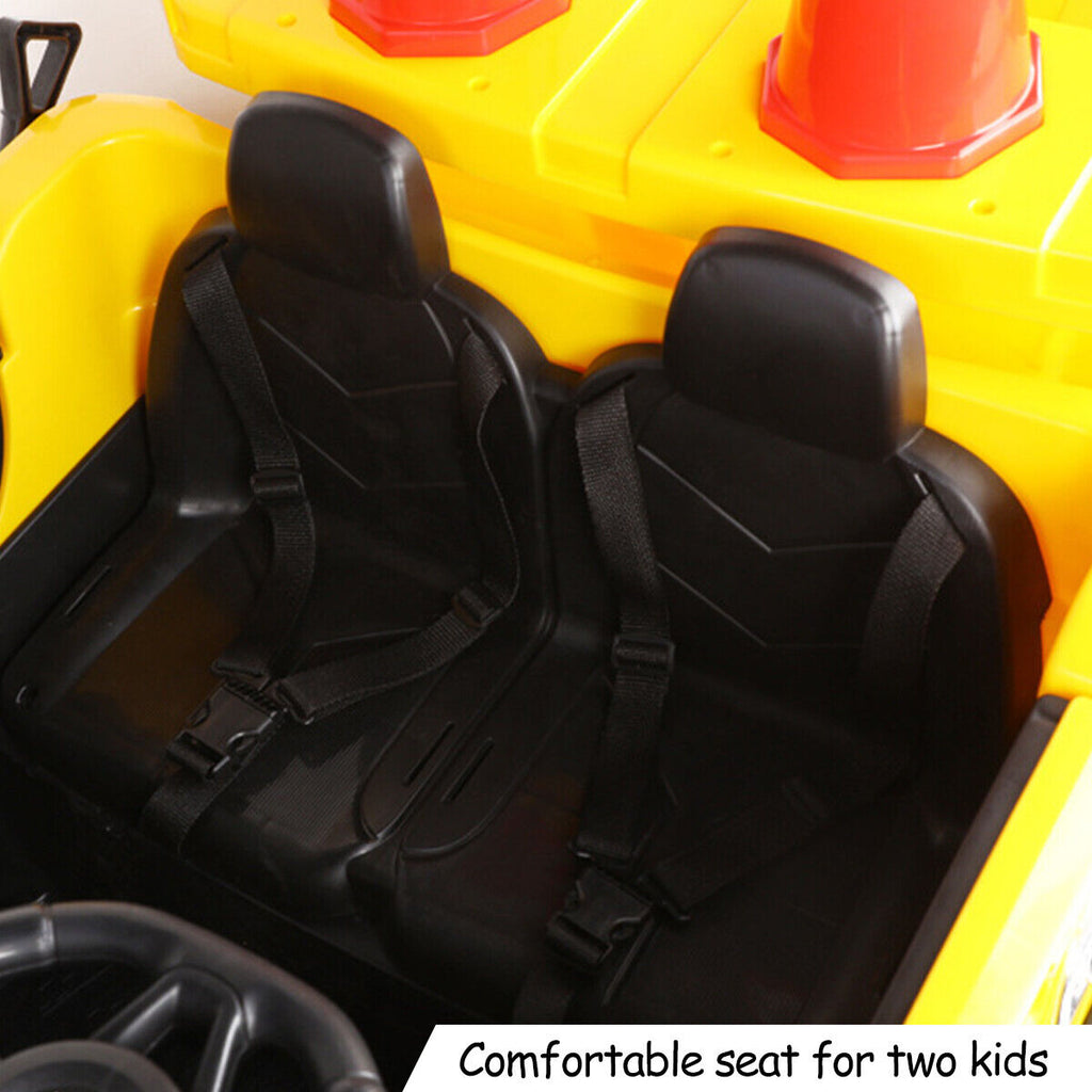 12V Ride-On Dump Truck Battery Operated Construction Loader Vehicle with Remote Control
