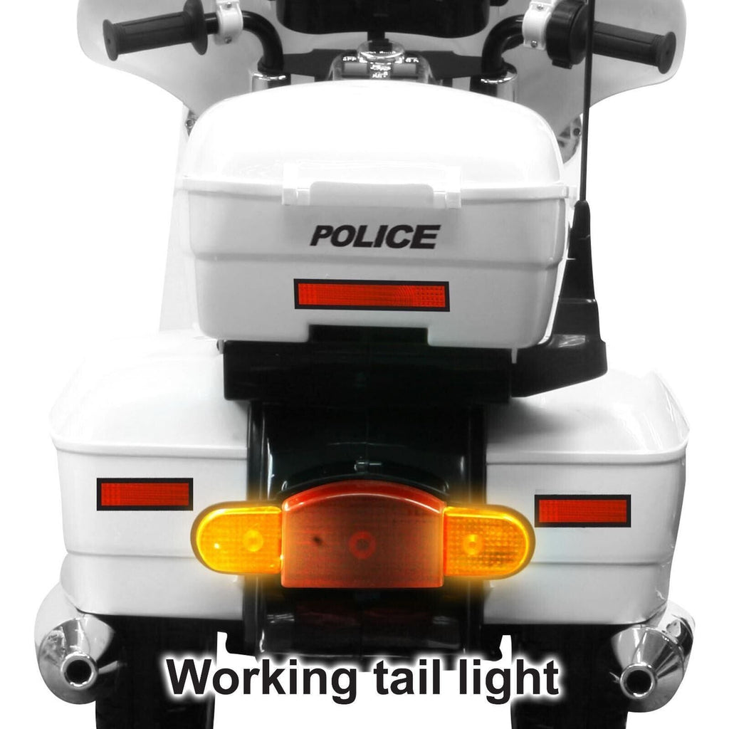 Children's Police Motorcycle Ride-On Toy Vehicle - Electric Motorbike for Boys and Girls 12V