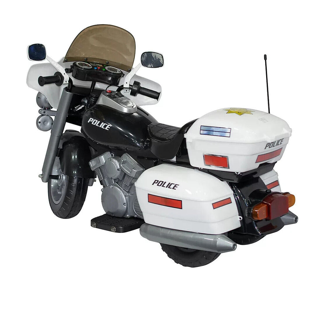 Children's Police Motorcycle Ride-On Toy Vehicle - Electric Motorbike for Boys and Girls 12V