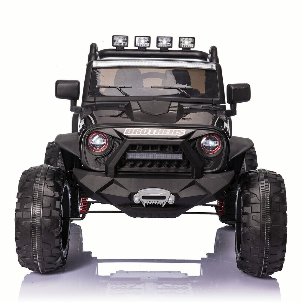 2 Seater 24V Kids Ride On Truck with Remote Control, LED Lights, and 3 Speeds - 2x200W Power