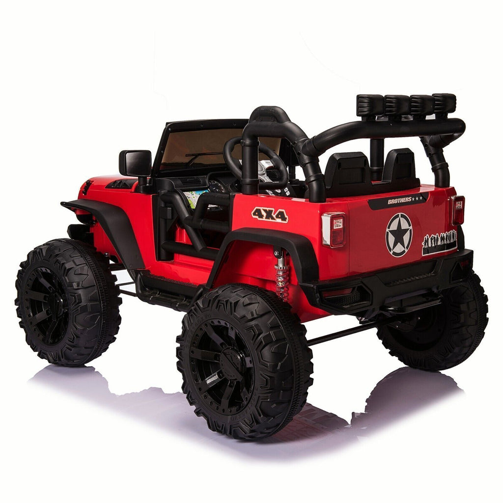 2 Seater 24V Kids Ride On Truck with Remote Control, LED Lights, and 3 Speeds - 2x200W Power
