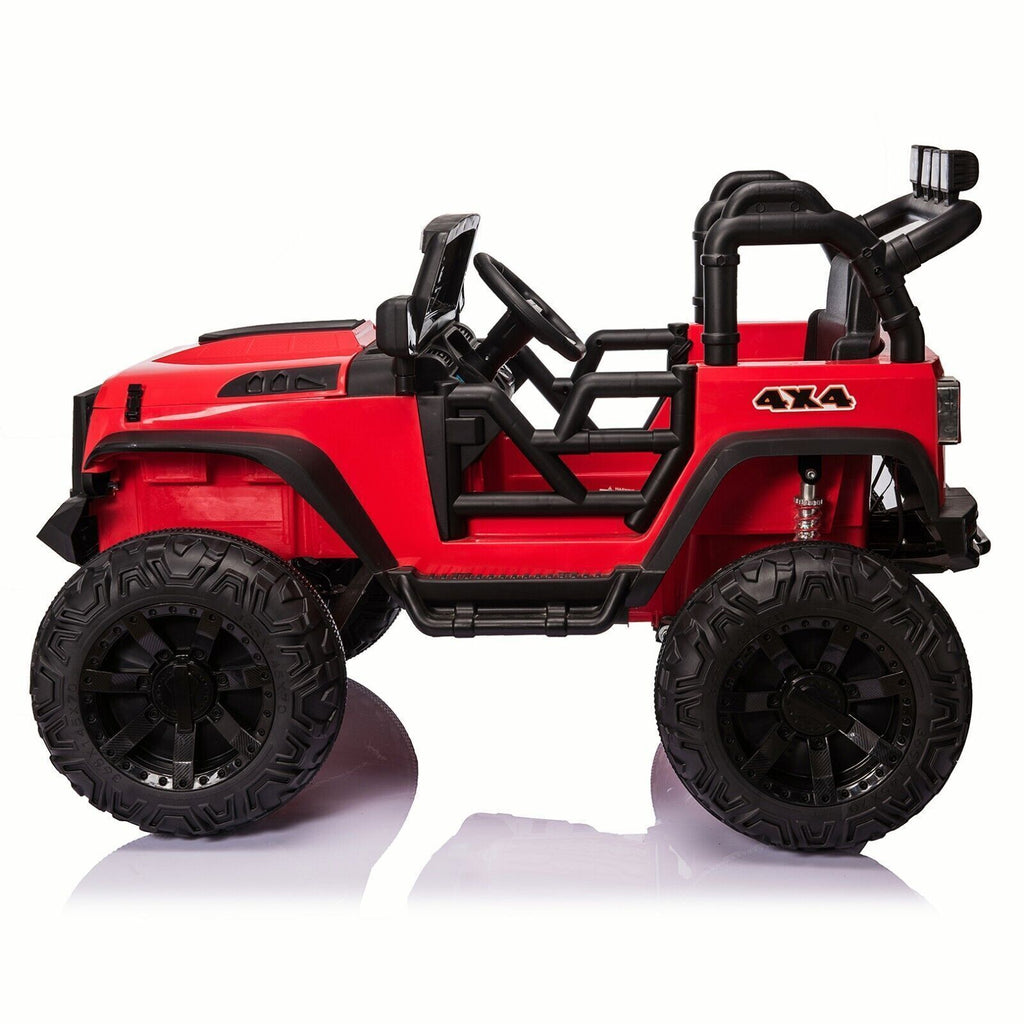 2 Seater 24V Kids Ride On Truck with Remote Control, LED Lights, and 3 Speeds - 2x200W Power