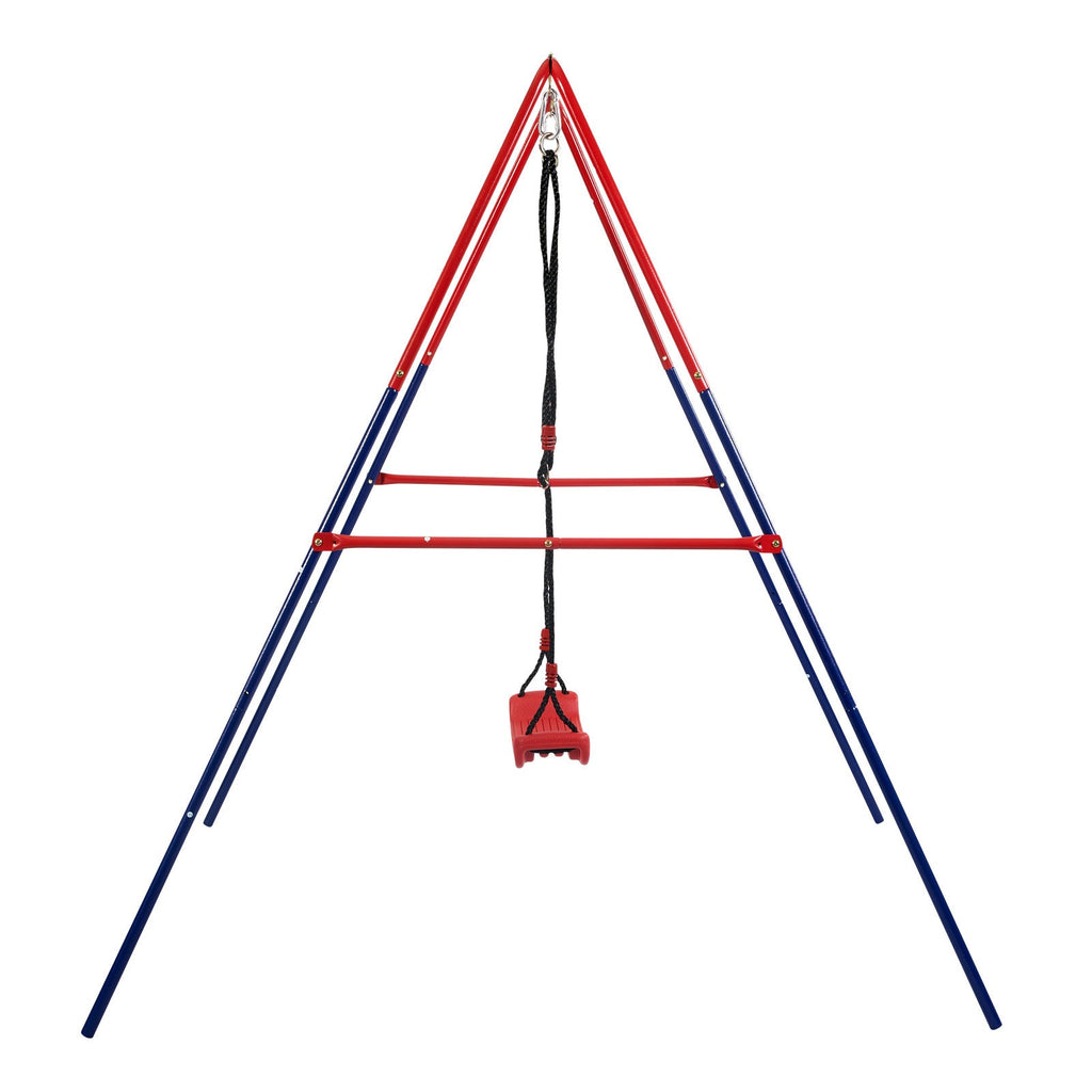 Green and Blue Baby Swing Set 2-in-1 Plastic Safe Mental Development Toy